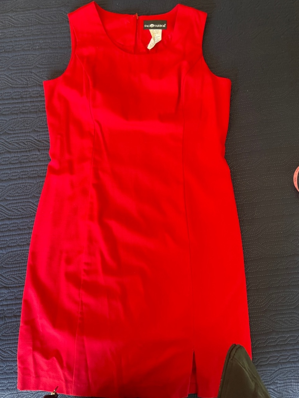 Sag Harbor sleeveless red sheath dress. Size 16
